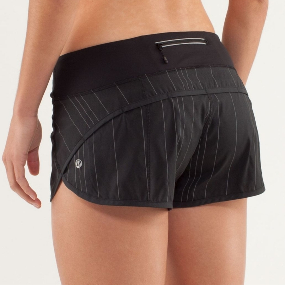 lululemon athletica Women's Black Pinstripe Athletic Shorts